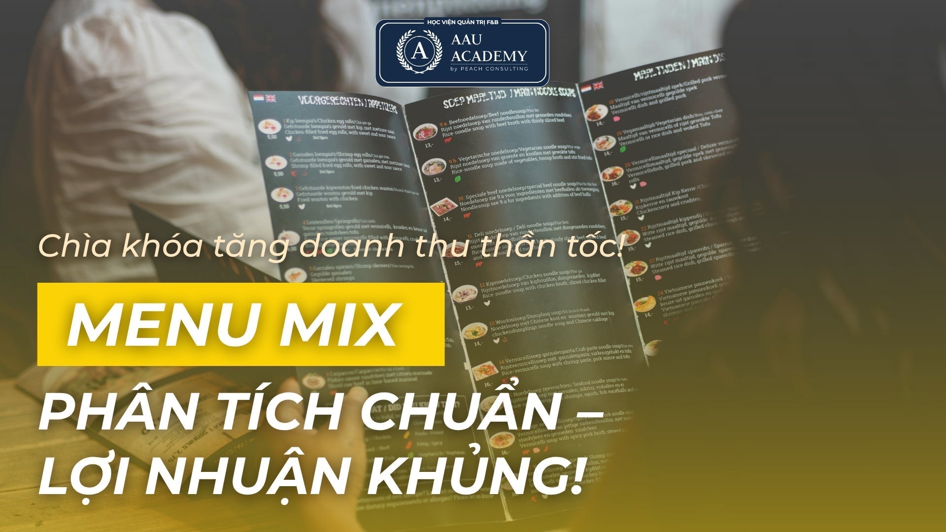 Menu Mix: Phân tích đúng – Quyết định nhanh – Tối ưu lợi nhuận