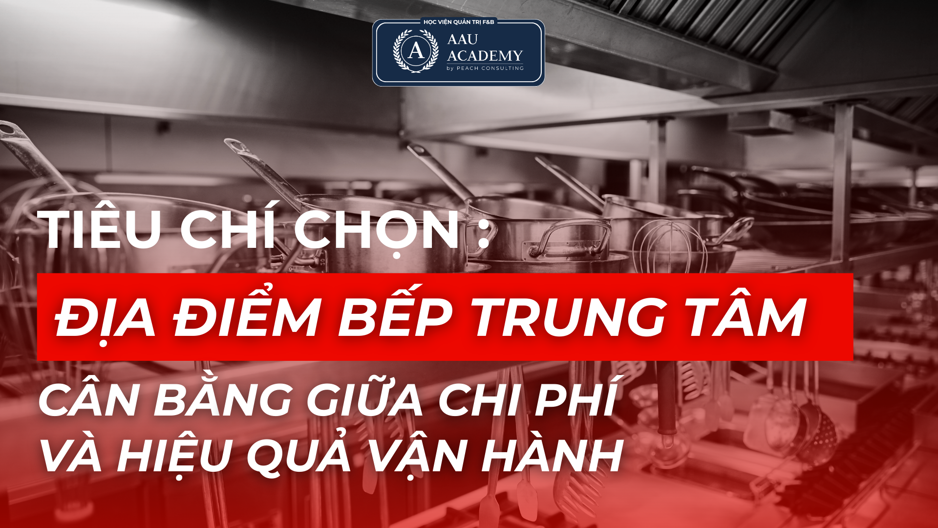 Chọn địa điểm bếp trung tâm: Bí quyết cân bằng chi phí và hiệu quả vận hành